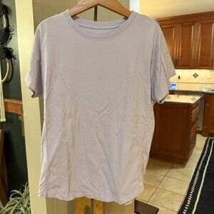 Madewell MWL Seamed Tee Light Purple Distant Lavendar Size Small